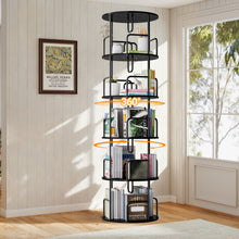Load image into Gallery viewer, Rotating Bookshelf Tower 5 Tier Spinning 360 Degree Revolving Storage Shelf