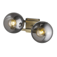 Load image into Gallery viewer, Lunette 2-Light Aged Sconce - Brass