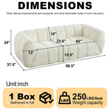 Load image into Gallery viewer, Modern Sofa With Piano Key Backrest