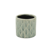 Load image into Gallery viewer, Geometric Round Pot Planter (487452) - Green