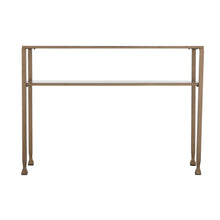 Load image into Gallery viewer, Glass Console Table With Shelves - Clear / Gold
