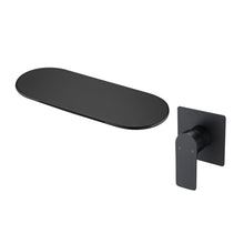 Load image into Gallery viewer, Modern Wall Mount Bathtub Faucet Single Handle With Waterfall Tub Spout And Rough