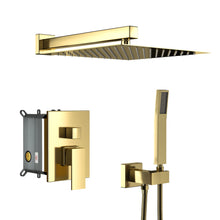 Load image into Gallery viewer, Dual Shower Head 10" Wall Mounted Square Shower System