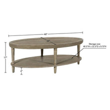 Load image into Gallery viewer, Bedford - Oval Coffee Table With Shelf - Natural