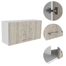 Load image into Gallery viewer, Wood Wall Mounted Accent Cabinet With Two Doors - Oak