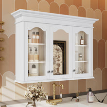 Load image into Gallery viewer, Medicine Cabinet With Mirror Door And Adjustable Shelves, Wall-Mounted Bathroom Storage Cabinet - White