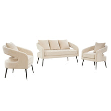 Load image into Gallery viewer, 3 Piece Living Room Set, Loveseat & 2 Accent Chairs