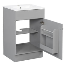Load image into Gallery viewer, Bathroom Vanity With Sink, Cabinet With Adjustable Shelf