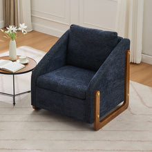 Load image into Gallery viewer, Modern Upholstered Armchair With Wooden Side Frame