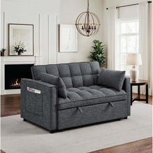 Load image into Gallery viewer, Sienna - Tufted Convertible Sleeper Sofa With Chaise - Gray