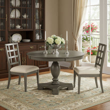 Load image into Gallery viewer, 48" Wood Pedestal Base Round Top Dining Table - Gray