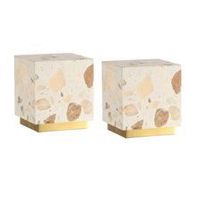 Load image into Gallery viewer, Square USB Table Lamps With Square Shades (Set of 2) - Ivory