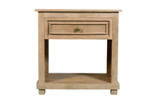 Load image into Gallery viewer, 28" Solid Wood Distressed One Drawer Nightstand - Beige