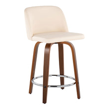 Load image into Gallery viewer, Toriano - Mid Century Modern Fixed Height Counter Stool With Swivel With Round Footrest (Set of 2)