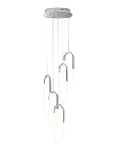 Load image into Gallery viewer, Five Light Metal LED Dimmable Smart Enabled Chandelier - Silver