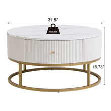 Load image into Gallery viewer, Modern Round Table With Drawers