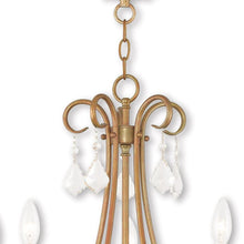 Load image into Gallery viewer, 22" Five Light Dimmable Chandelier With Shades - Antiqued Gold
