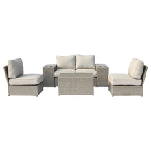 Load image into Gallery viewer, Stylish Modular Wicker Patio Seating Group