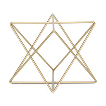 Load image into Gallery viewer, Open Geometric Tabletop Sculpture (635380) - Gold