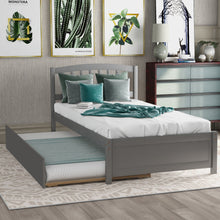 Load image into Gallery viewer, Platform Bed Wood Bed Frame With Trundle