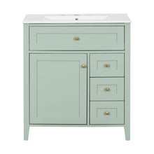 Load image into Gallery viewer, Bathroom Vanity With Sink, 3 Drawers And Adjustable Shelf