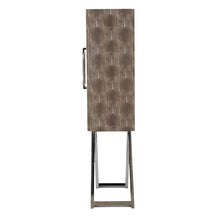 Load image into Gallery viewer, Cabinet - Silver - Faux Leather
