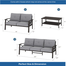 Load image into Gallery viewer, Patio Furniture Set With Coffee Table And Cushions For Backyard