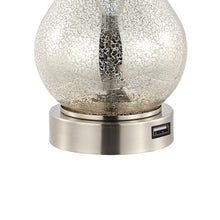 Load image into Gallery viewer, Gourd Table Lamps With Empire Shades (Set of 2) - Silver