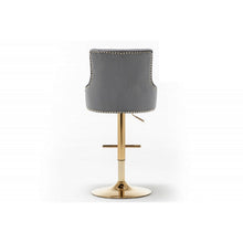 Load image into Gallery viewer, Adjustable Swivel Bar Stool With Nailhead Trim (Set of 2)