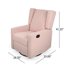 Load image into Gallery viewer, Landau Contemporary Fabric Upholstered Swivel Recliner