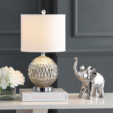 Load image into Gallery viewer, 21" Novelty Table Lamp LED With Globe Shade - Silver / Pearl Silver