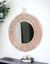 Load image into Gallery viewer, 37" Round Framed Accent Mirror - Natural
