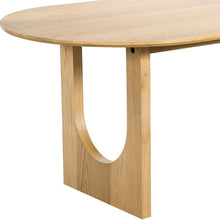 Load image into Gallery viewer, Solid Wood Mirrored Double Pedestal Base Oval Dining Table - Natural