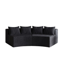 Load image into Gallery viewer, Curved Sectional Sofa With 4 Pillows, Modular Semi Circular Design