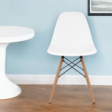 Load image into Gallery viewer, Heavy Duty Plastic Wood Dining Side Chair - White