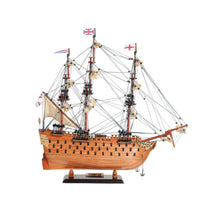 Load image into Gallery viewer, HMS Victory Hand Painted Decorative Boat - Brown