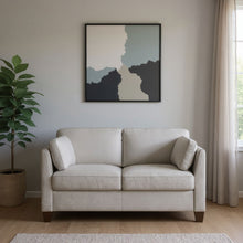 Load image into Gallery viewer, Leather Loveseat - Dusty White / Brown