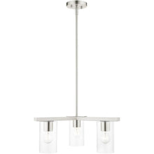 Load image into Gallery viewer, 17" 3-Light Dimmable Chandelier With Shades - Nickel