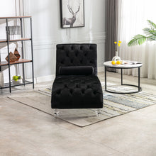 Load image into Gallery viewer, Chaise Lounge Indoor, Button Tufted Upholstered Chaise Lounge Chair With Pillow