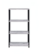 Load image into Gallery viewer, Four Tier Etagere Bookcase (486301) - Antiqued White / Black