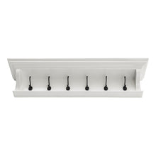 Load image into Gallery viewer, Classic Wood Wide Six Hook Coat Rack - White
