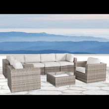 Load image into Gallery viewer, Stylish Entertainment Sectional Set, Outdoor Living
