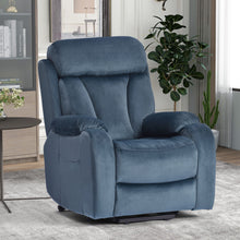 Load image into Gallery viewer, Power Lift Chair Recliner With Remote Control, Electric Reclining Sofa, Fabric Power Recliner For Living Room - Navy Blue