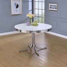 Load image into Gallery viewer, Retro Round Dining Table - White
