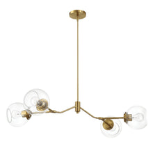 Load image into Gallery viewer, Jewel - 4 Lights Chandelier Ceiling Hanging Light Fixture - Clear / Gold