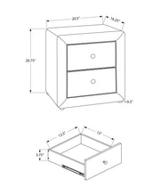 Load image into Gallery viewer, Nightstand, Storage Drawer Versatile Use, Upholstered, Transitional