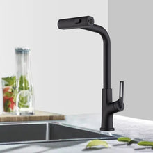 Load image into Gallery viewer, Kitchen Waterfall Faucet With Pull Down Sprayer, Single Handle, 360 Degree Rotating