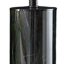 Load image into Gallery viewer, Glass LED Cylinder Table Lamp With Nightlight And White Drum Shade - Black