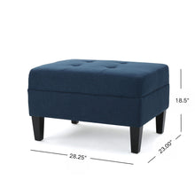 Load image into Gallery viewer, Foot Rest Under Desk Ottoman, Rectangle Foot Stool, Footrest Leg Rest For Sofa, Ottoman Rest Stools For Living Room Entryway - Navy Blue