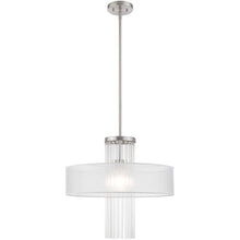 Load image into Gallery viewer, Metal Dimmable Chandelier With Shades - Nickel / Clear